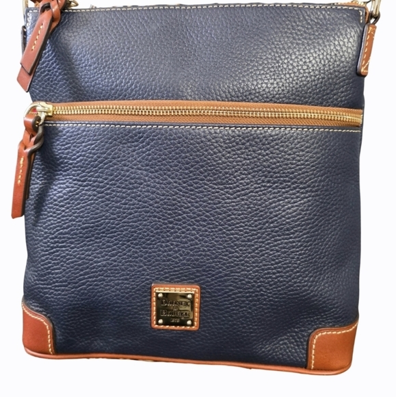 Dooney & Bourke Navy Pebble Leather Crossbody Bag - Picture 5 of 15